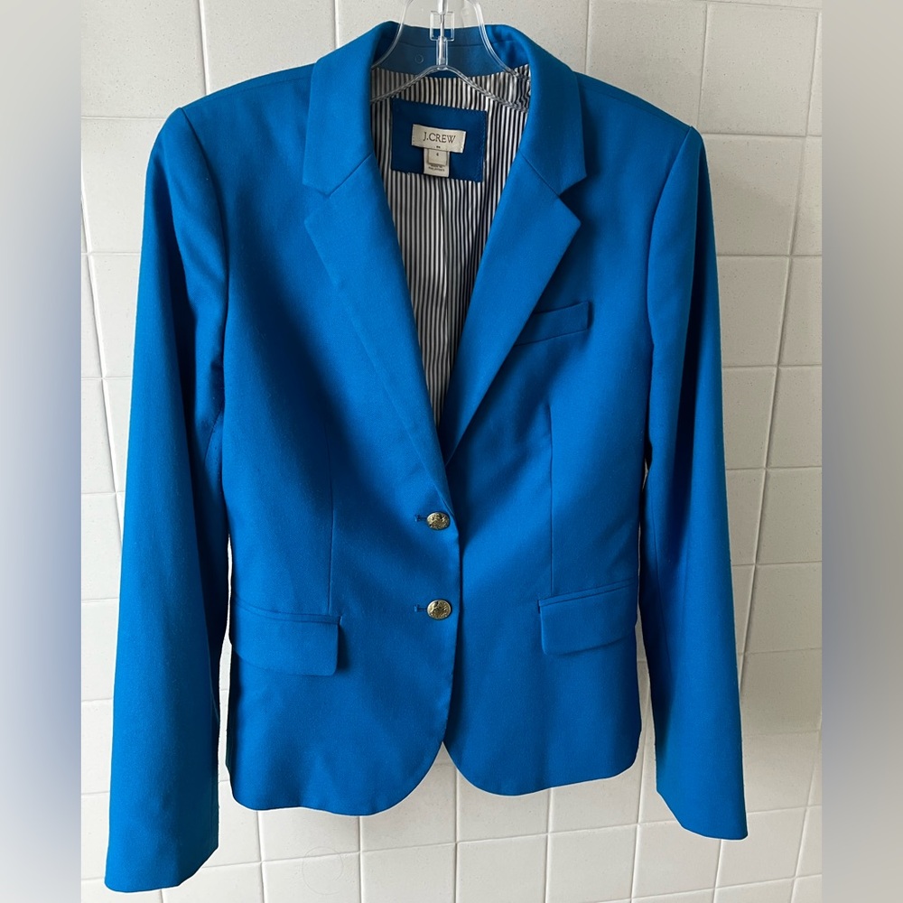J. Crew Women's Bright Blue Suit Jacket